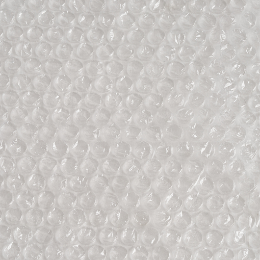 Nahaufnahme der Struktur der Luftpolsterfolie, 2-lagig, Typ B1 – sichtbare Luftkammern.