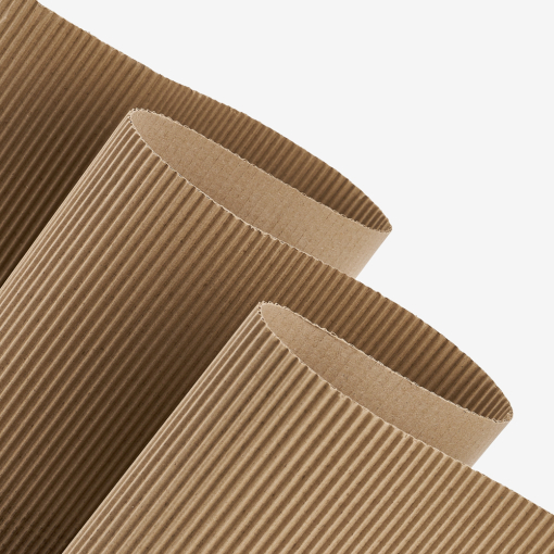 2-lagige Wellpappe auf Rolle, 30 cm Breite, 100 lfm – Detailansicht der Struktur