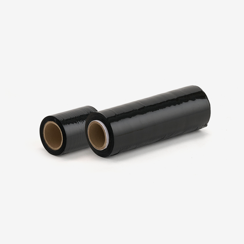 Breitenvergleich der schwarzen Mini-Stretchfolie