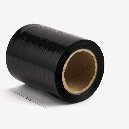 Mini-Stretchfolie schwarz 0,25 kg – mit Abmessungen
