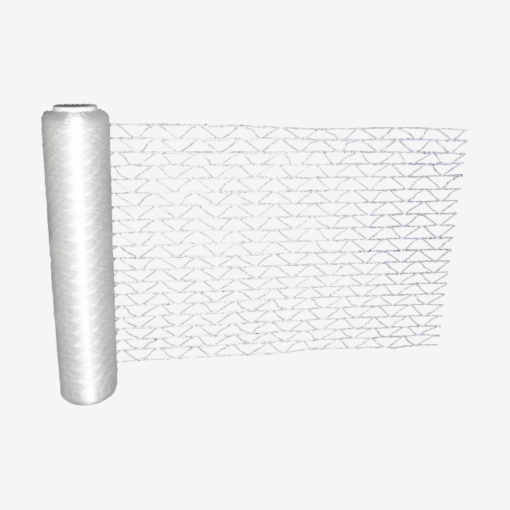 Foto zeigt die offene Netzstruktur – verwendet zur Stabilisierung und Belüftung palettierter Waren.