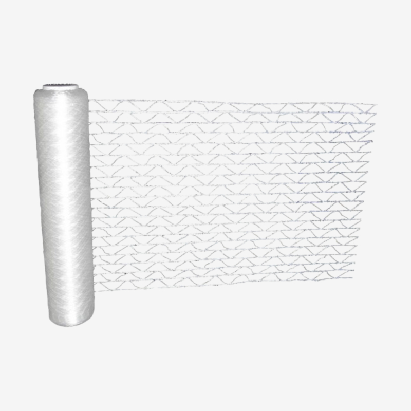 Foto zeigt die offene Netzstruktur – verwendet zur Stabilisierung und Belüftung palettierter Waren.