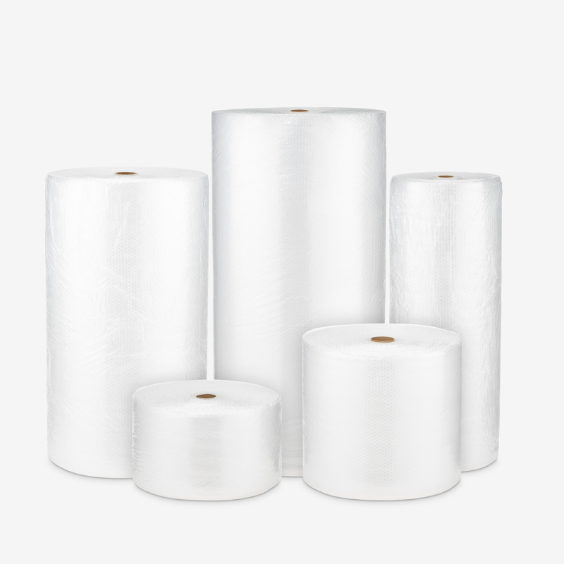 Luftpolsterfolie B4, 3-lagig, zum Schutz von Sendungen – Vergleich der Rollenbreiten.