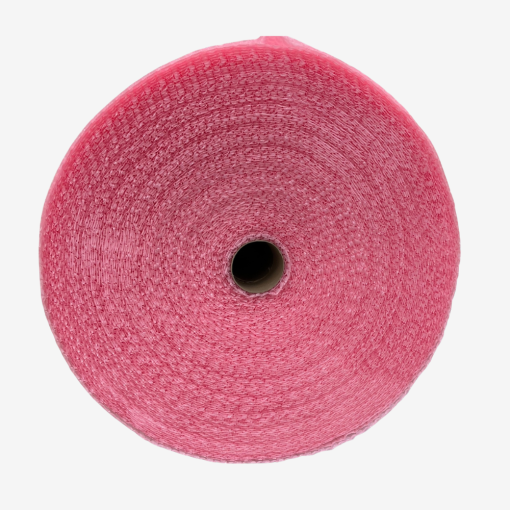 Querschnitt der rosa antistatischen Luftpolsterfolie.