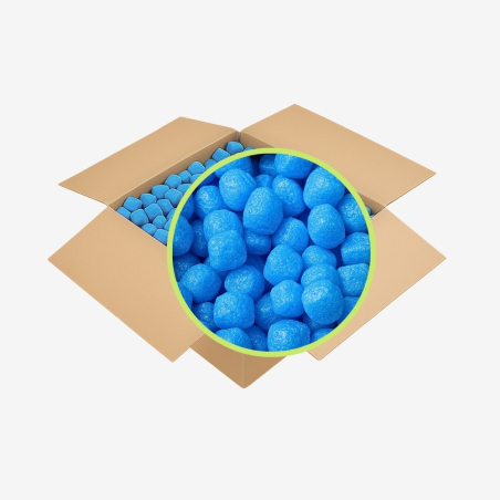 Blauer Skropak - umweltfreundliches Füllmaterial in Würfelform, 200 Liter