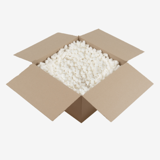 200-Liter-Sack gefüllt mit weißem, umweltfreundlichem Skropak in Sternchenform.