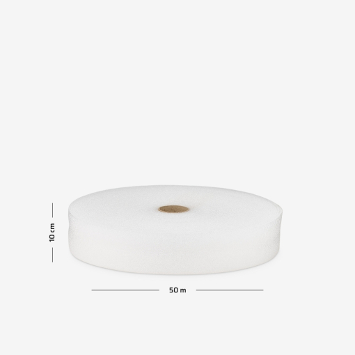 Dehnungsfugenbänder 5 mm, Breite 10 cm, Länge 50 lfm, auf Rolle gewickelt, mit aufgedrucktem Maß