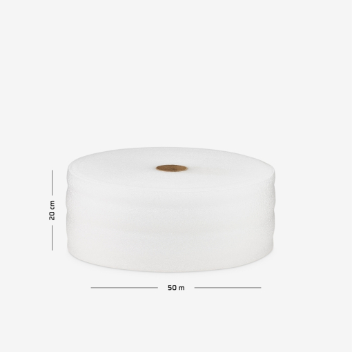 Dehnungsfugenbänder 5 mm, Breite 20 cm, Länge 50 lfm, auf Rolle gewickelt, mit aufgedrucktem Maß
