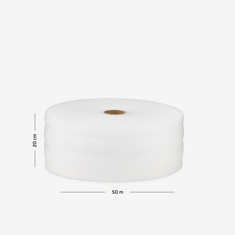 Dehnungsfugenbänder 5 mm, Breite 20 cm, Länge 50 lfm, auf Rolle gewickelt, mit aufgedrucktem Maß