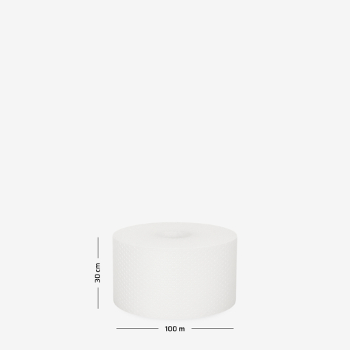 Luftpolsterfolie auf Rolle B1 30 cm– leichte, zweilagige, kernlose Ausführung mit Maßen