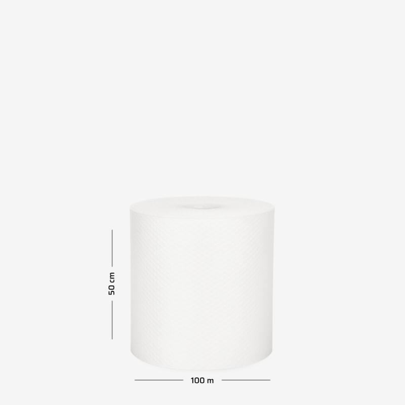 Luftpolsterfolie auf Rolle B1 50 cm– leichte, zweilagige, kernlose Ausführung mit Maßen