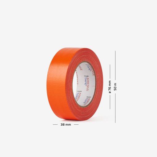 Rolle mit orangefarbenem Putzband, 38 mm Breite - praktische Lösung für präzise Ausbauarbeiten.