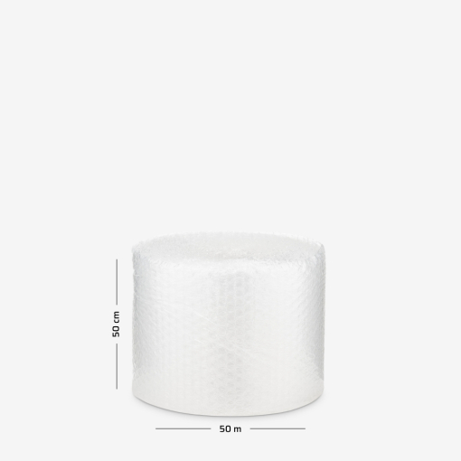 Fill & Wrap Luftpolsterfolie mit großen Noppen in Anwendung – Umwicklung eines großen Produkts, Transportschutz