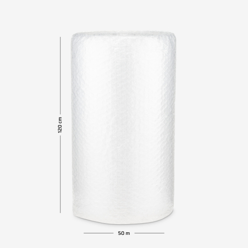 Fill & Wrap Luftpolsterfolie mit großen Noppen 120 cm mit Abmessungen