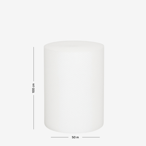 Fill & Wrap Luftpolsterfolie mit großen Noppen in Anwendung – Umwicklung eines großen Produkts, Transportschutz