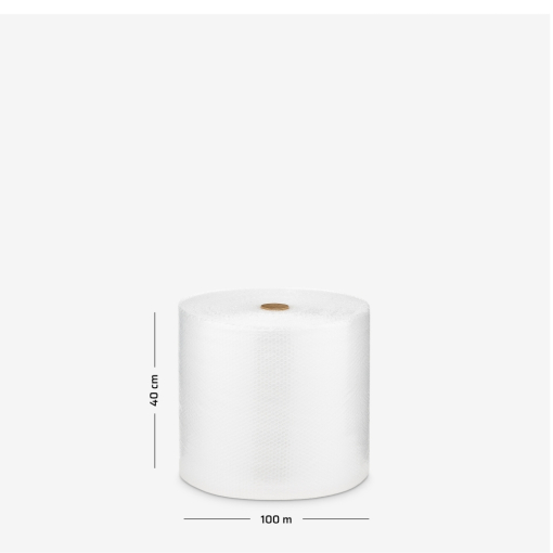 Nahaufnahme der Struktur der Luftpolsterfolie, 2-lagig, Typ B1 – sichtbare Luftkammern.