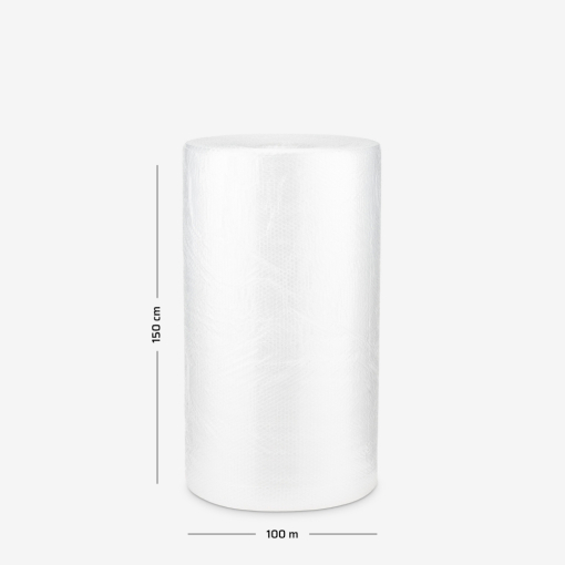 Nahaufnahme der Struktur der Luftpolsterfolie, 2-lagig, Typ B1 – sichtbare Luftkammern.