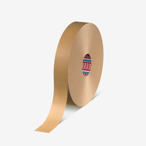 Nahaufnahme des manuellen Abrollens des TESA® 4713 Papierklebebands - betont seine Flexibilität und Benutzerfreundlichkeit.