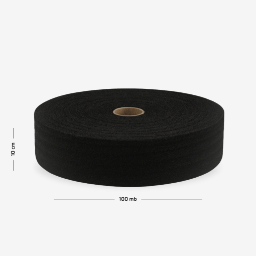 Gerolltes schwarzes Dehnfugenband 5 mm – Nahaufnahme der Schaumstruktur