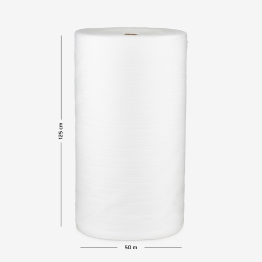 Polyethylenschaum 8 mm stark, auf Rolle mit 125 cm Breite und 50 lfm zum Schutz von Waren.