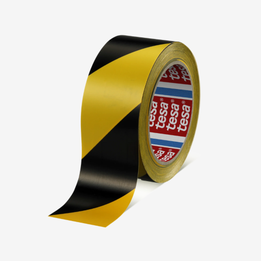 Schwarz-gelbes Klebeband TESA® 60760 mit einer Breite von 33 mm und einer Länge von 50 m