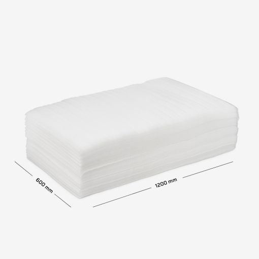 Oberflächenstruktur eines Polyethylenschaum-Bogens 0,8 mm.