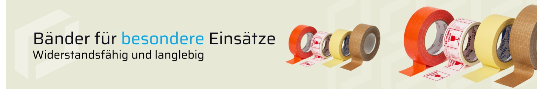 Spezialklebebänder | verpackes.com - Klebebänder für Spezialaufgaben!